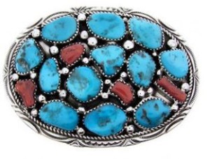 About the turquoise belt buckle